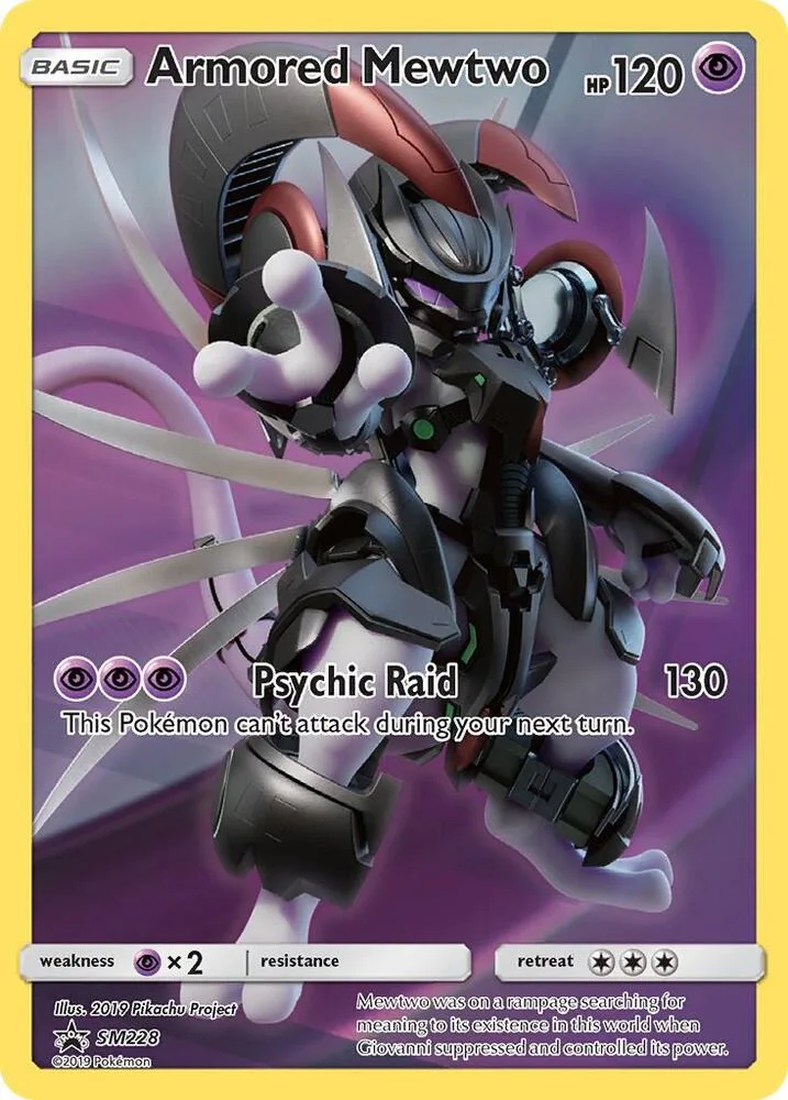 Armored Mewtwo Holofoil card