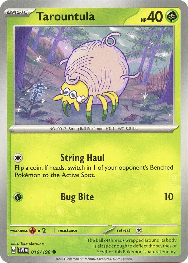 Tarountula card front