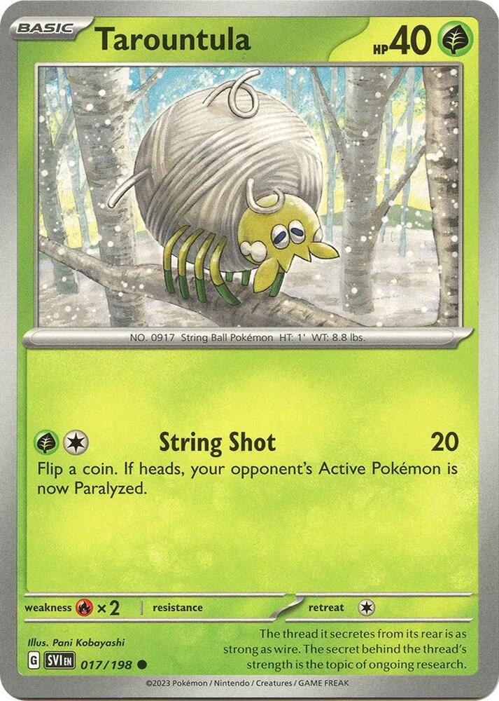 Tarountula card front