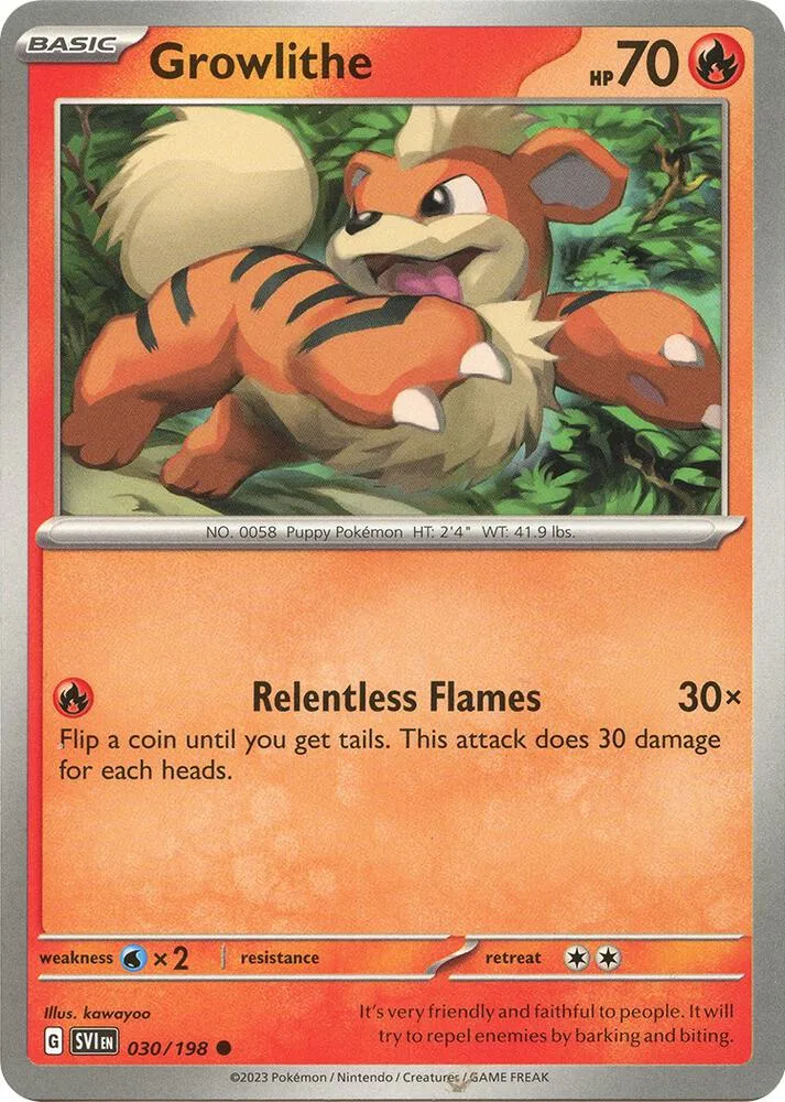 Growlithe card front