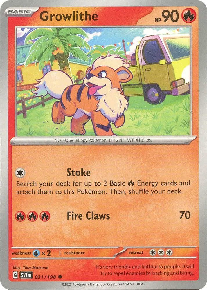 Growlithe card front
