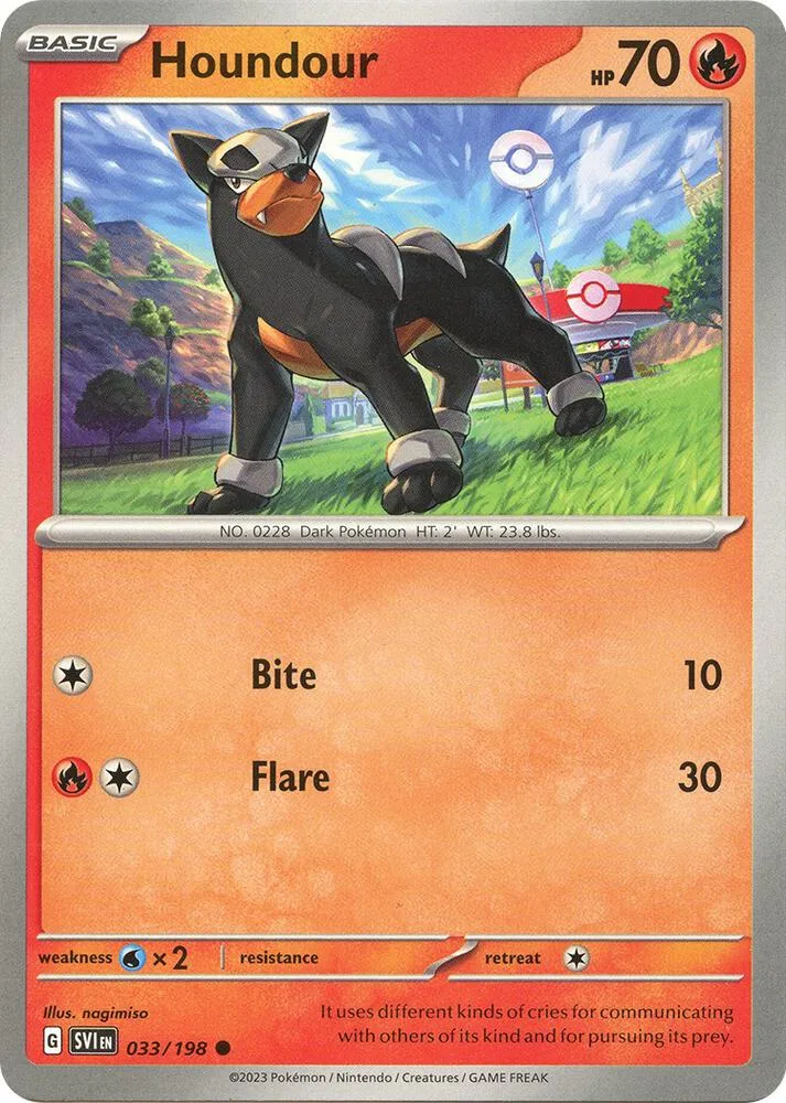 Houndour card front