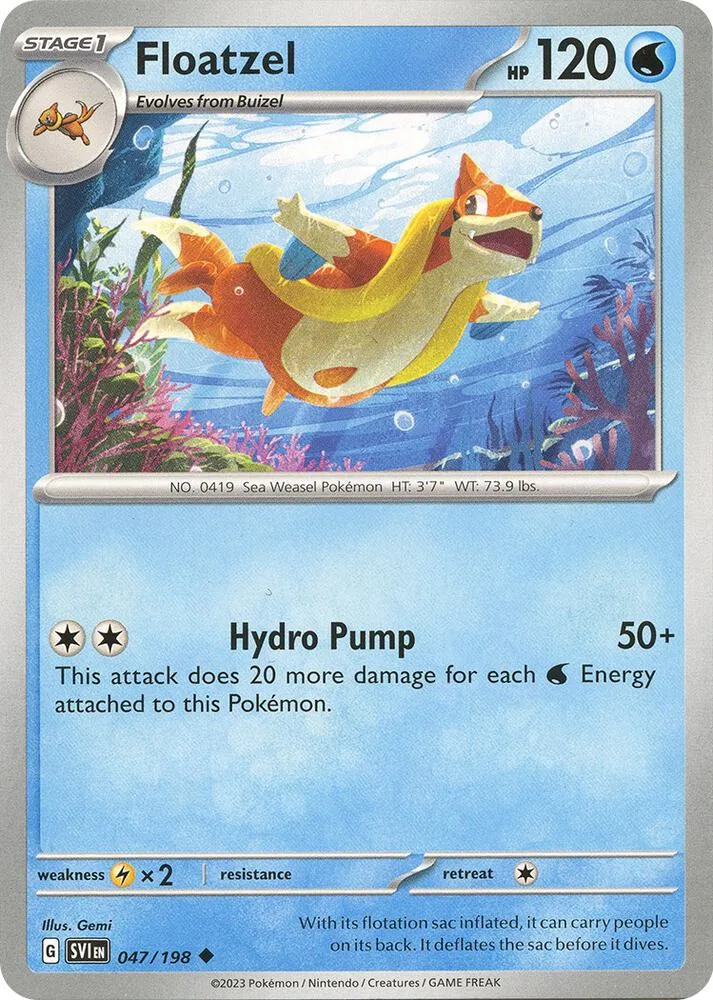 Floatzel card front