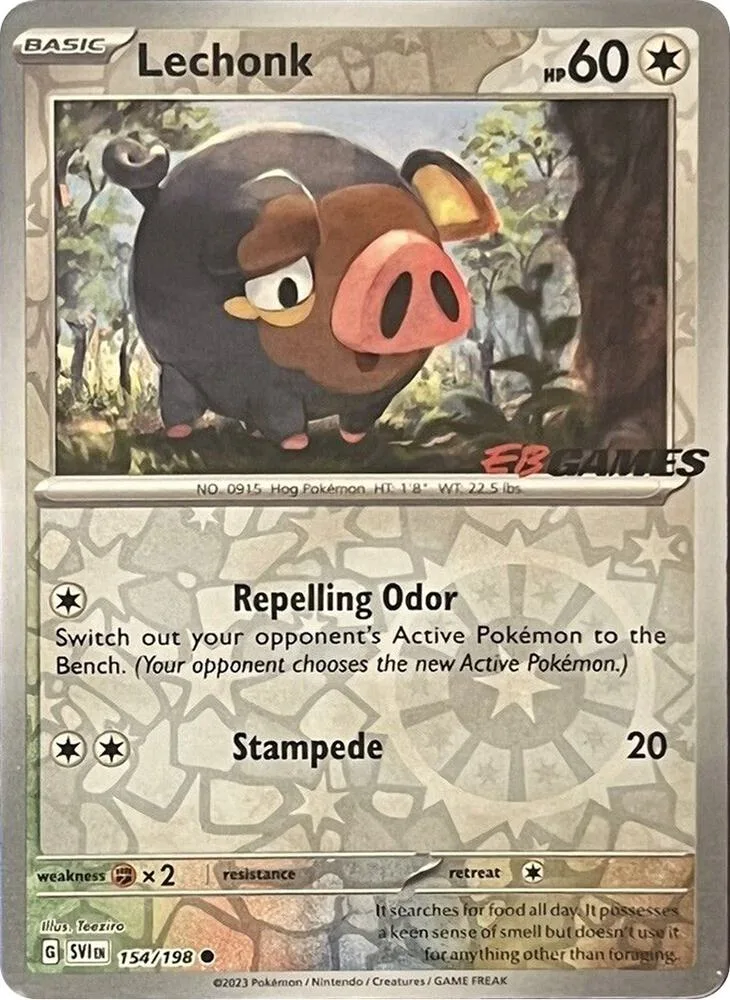 Lechonk EB Games card