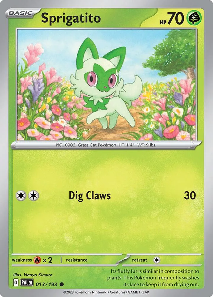 Sprigatito card front