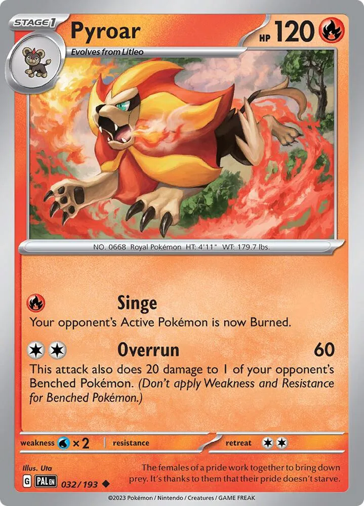 Pyroar card front