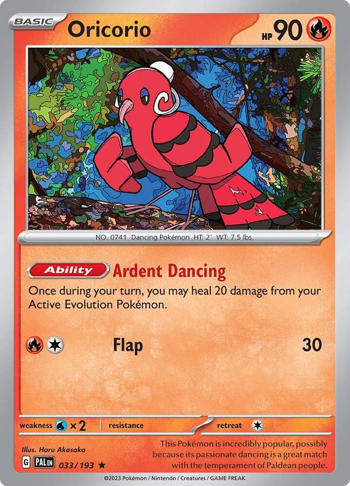 Oricorio card front