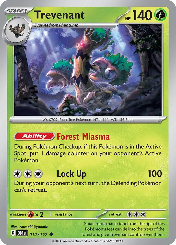 Trevenant card front
