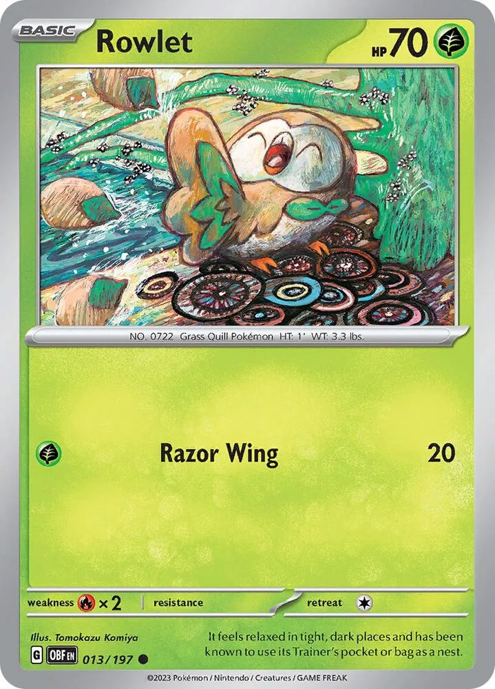 Rowlet card front