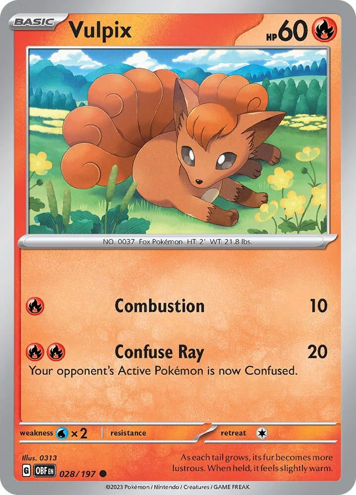 Vulpix card front
