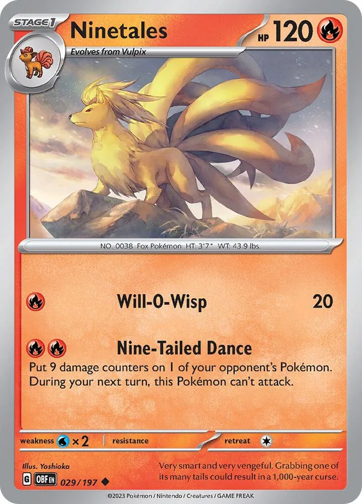 Ninetales card front