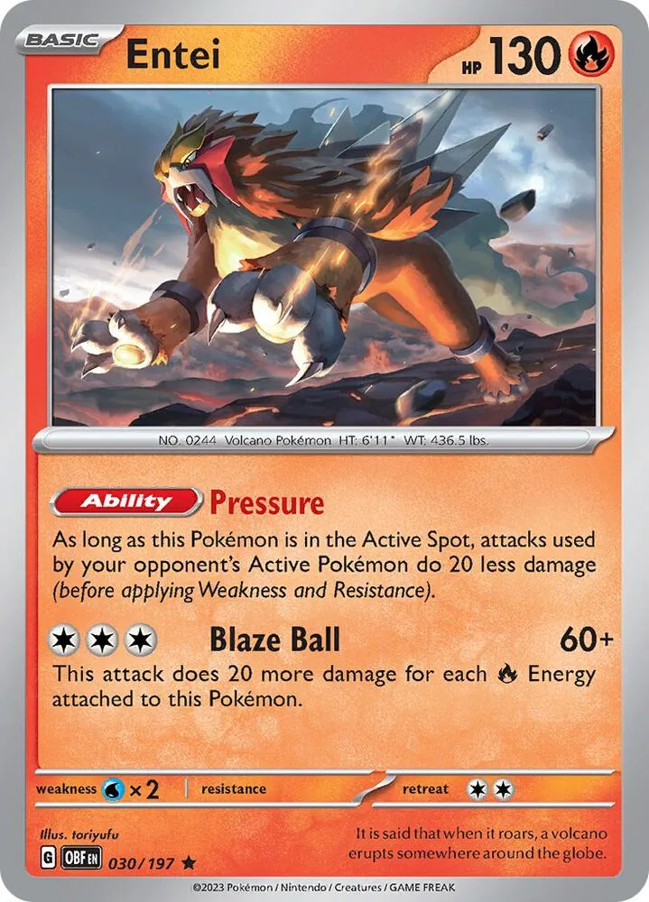 Entei card front
