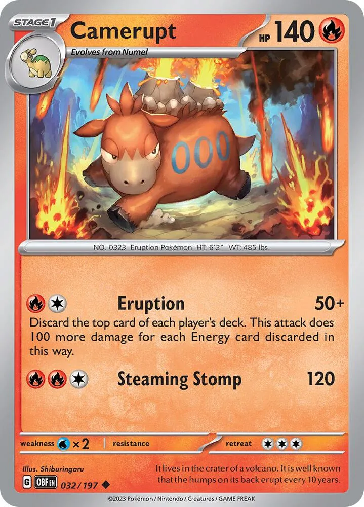 Camerupt card front