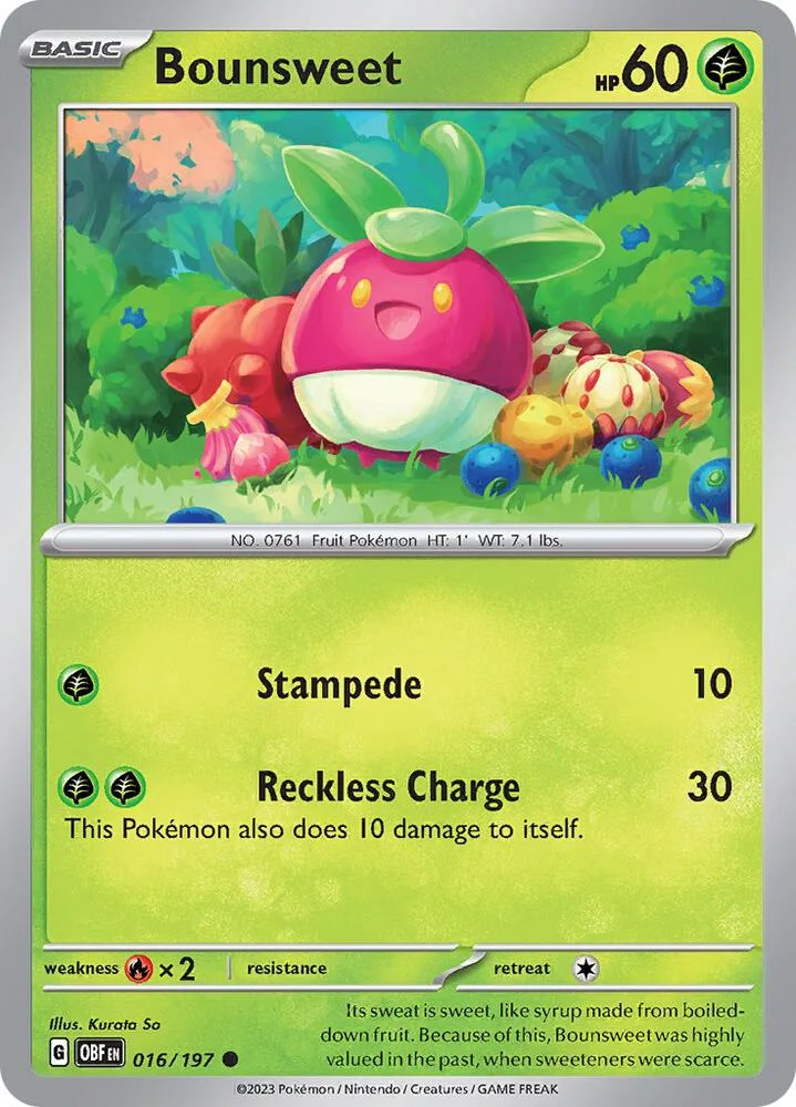 Bounsweet card front