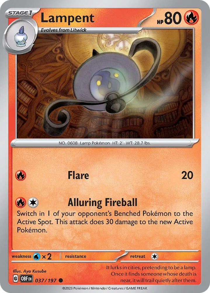 Lampent card front