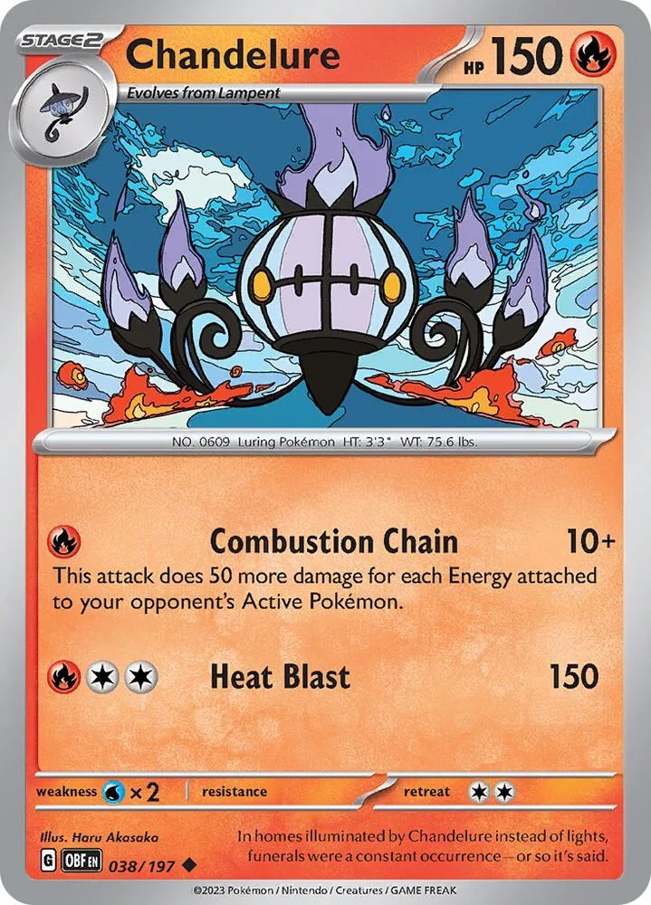 Chandelure card front