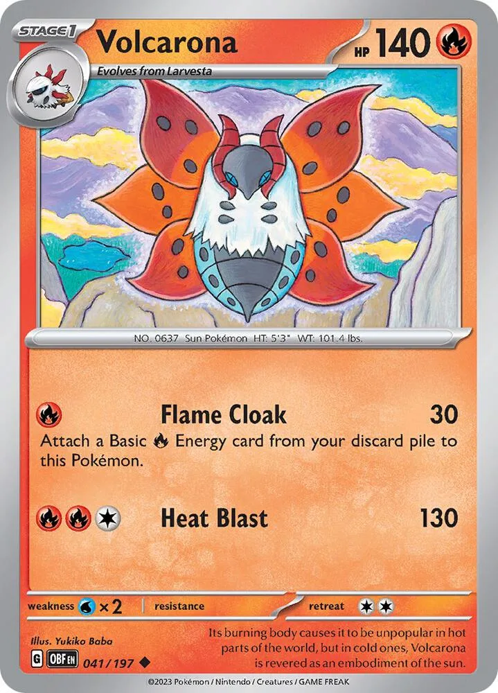 Volcarona card front