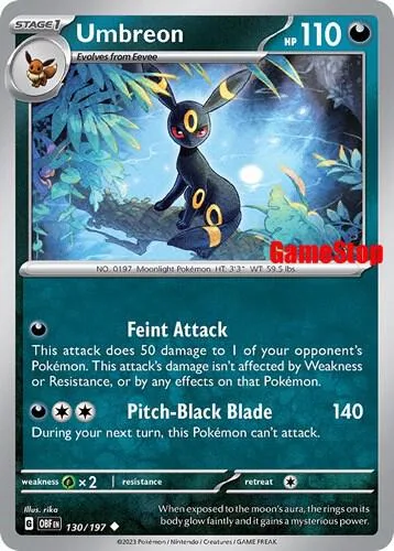 Umbreon GameStop card