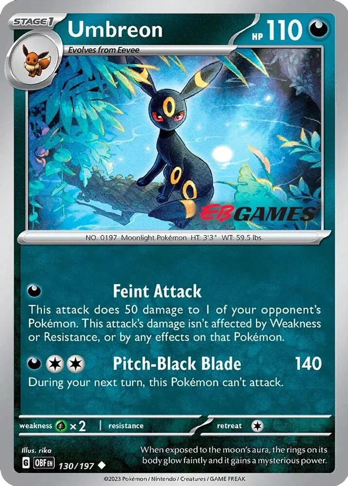 Umbreon EB Games card