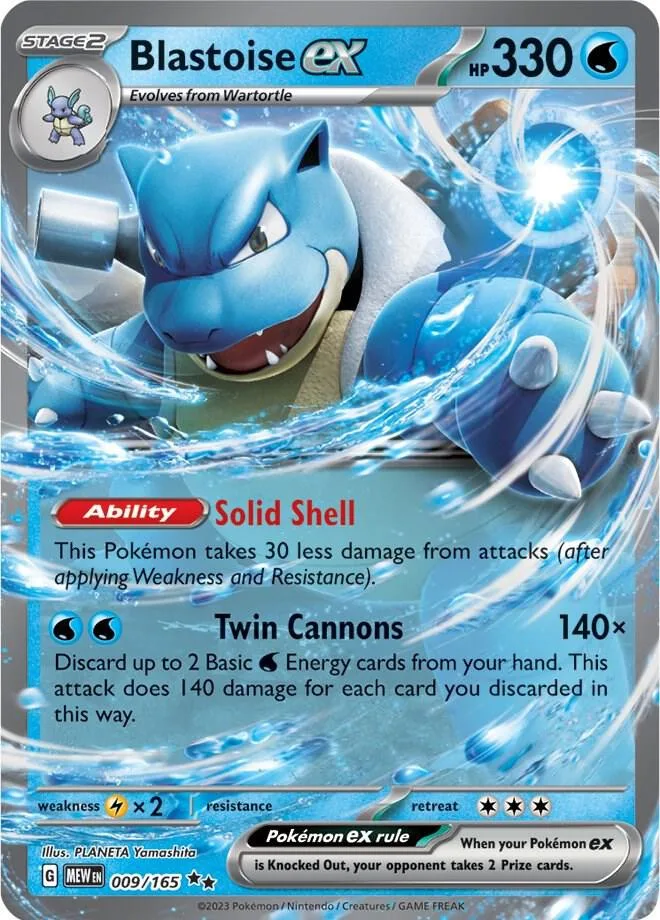 Blastoise ex card front