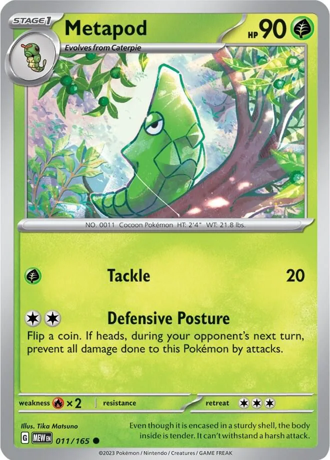 Metapod card front