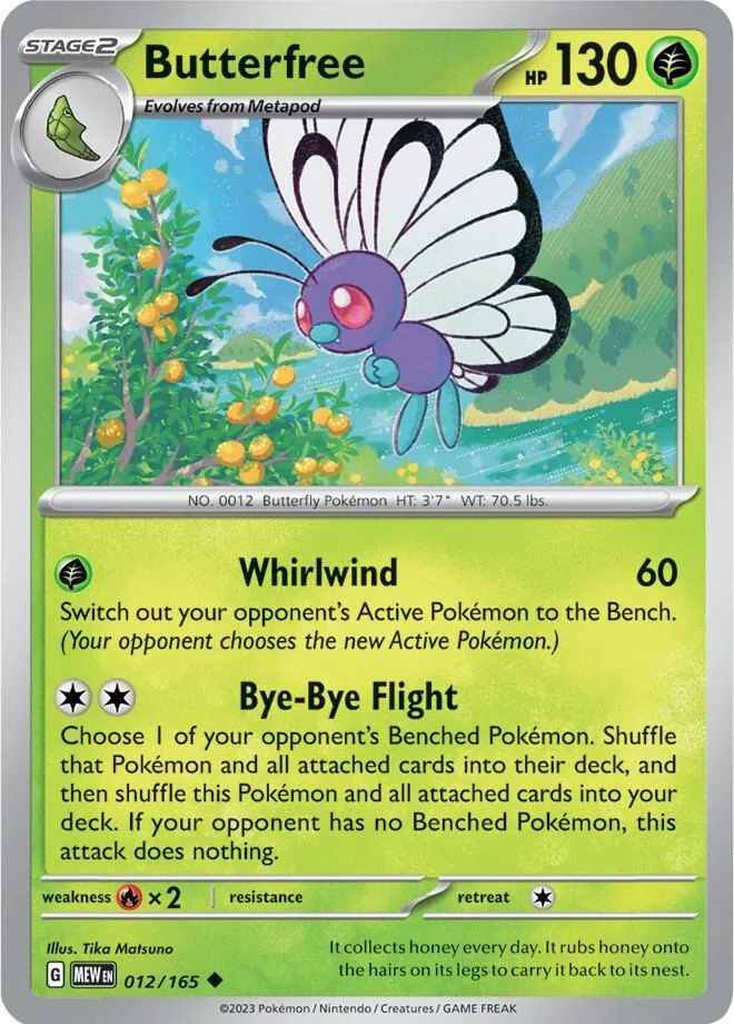 Butterfree card front