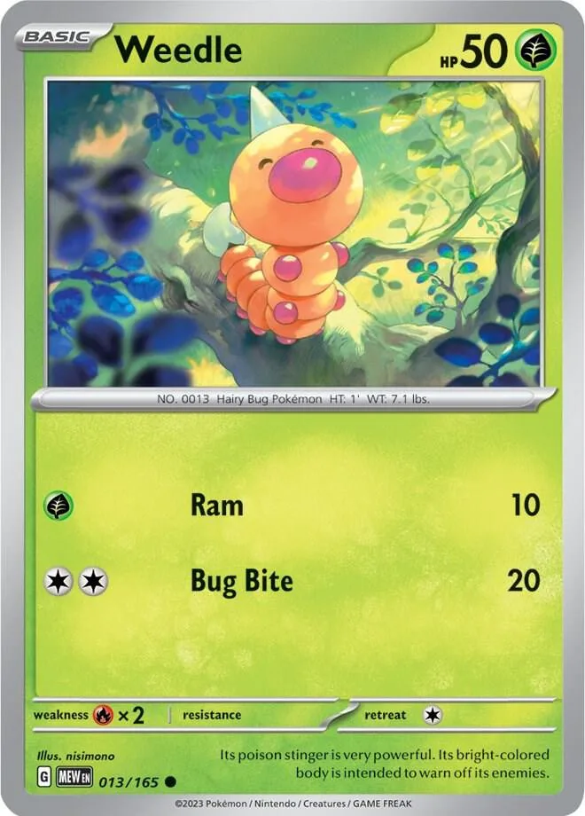 Weedle card front