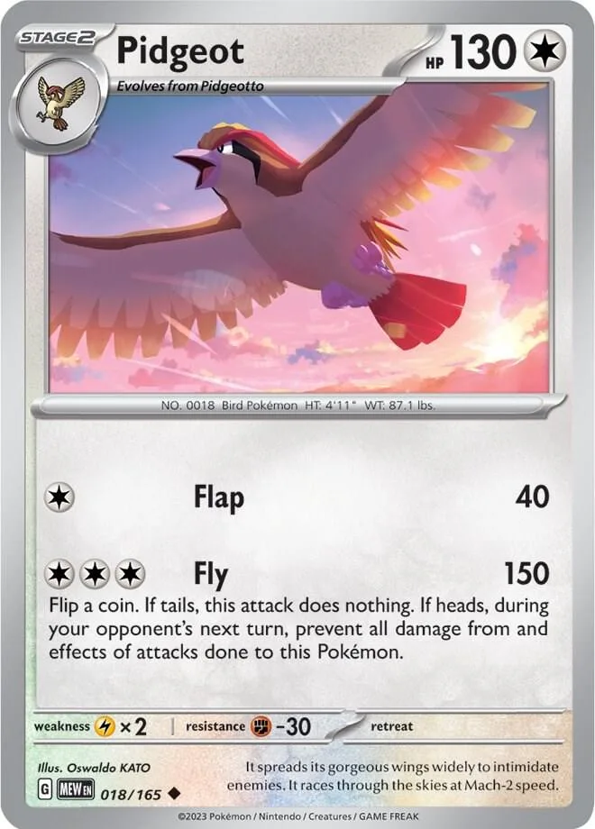 Pidgeot card front