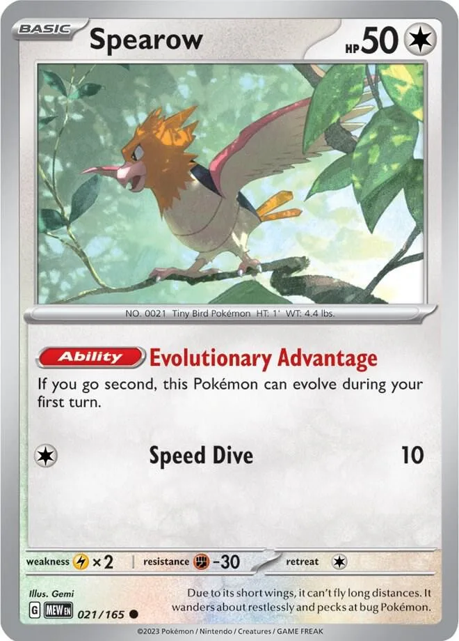 Spearow card front