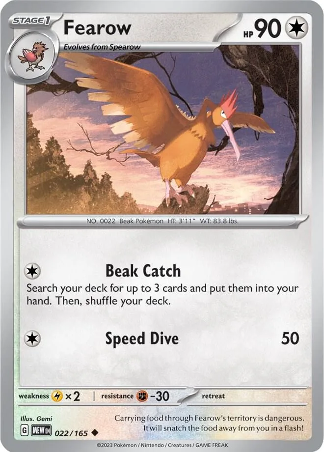 Fearow card front