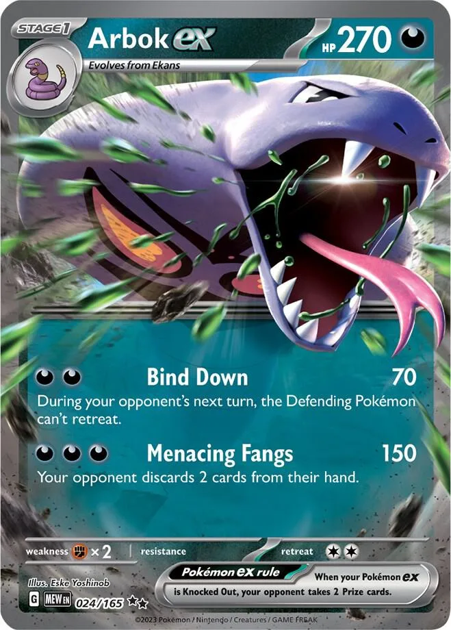 Arbok ex card front