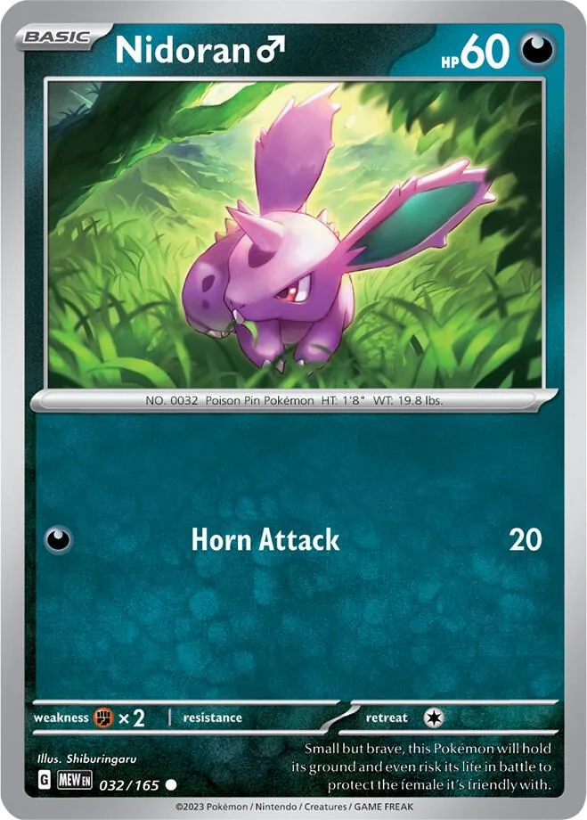 Nidoran M card front