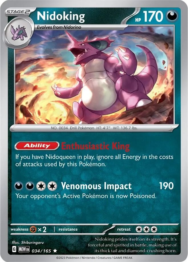 Nidoking card front
