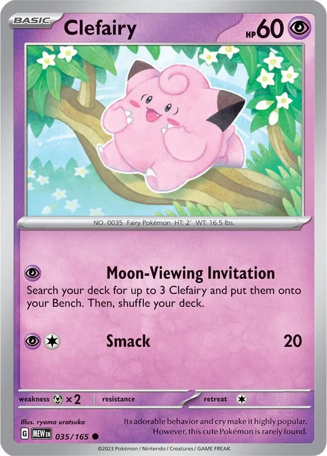 Clefairy card front