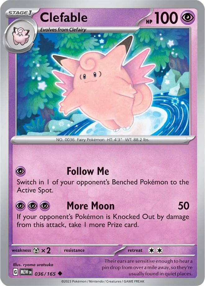 Clefable card front