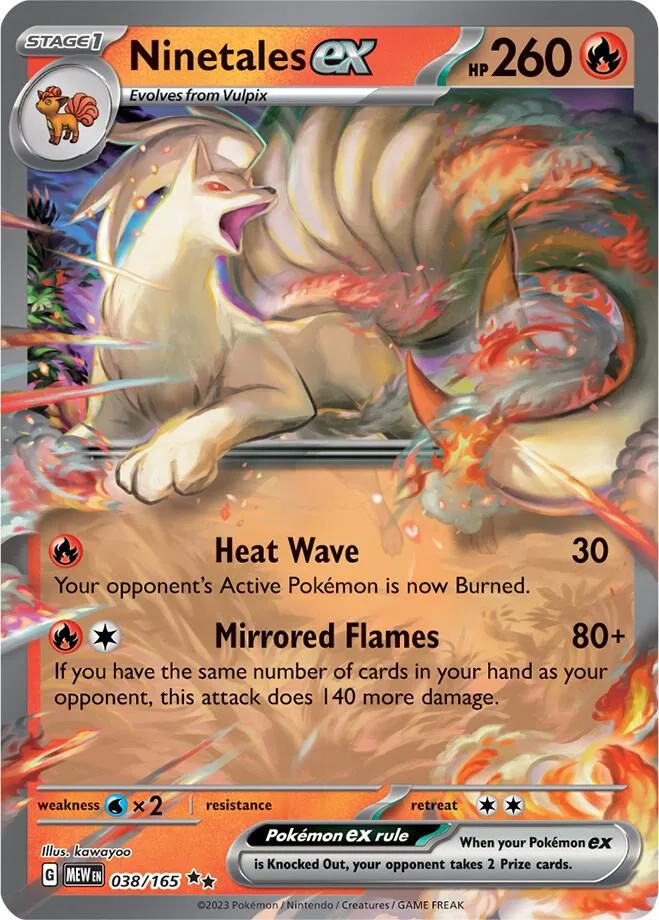 Ninetales ex card front