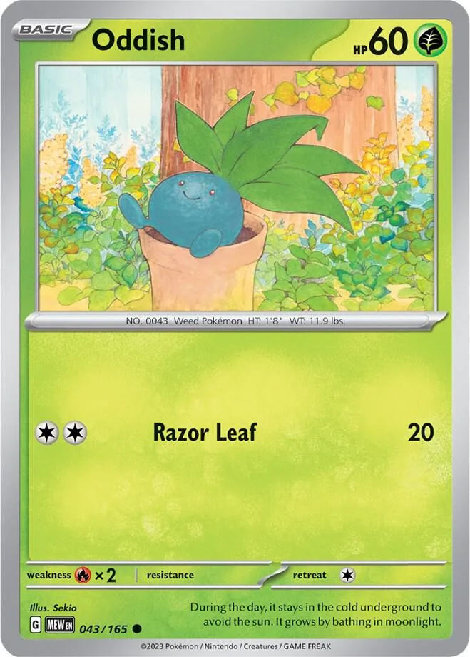 Oddish card front