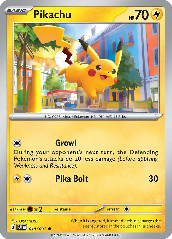 Pikachu card front