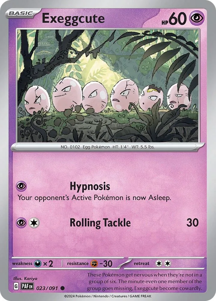Exeggcute card front