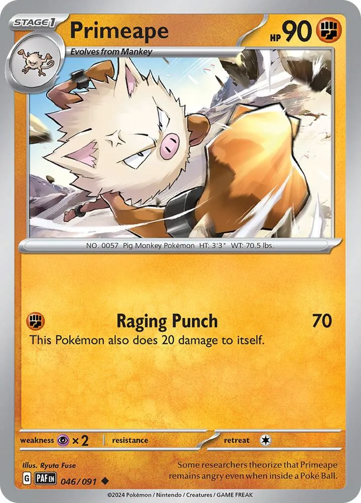 Primeape card front
