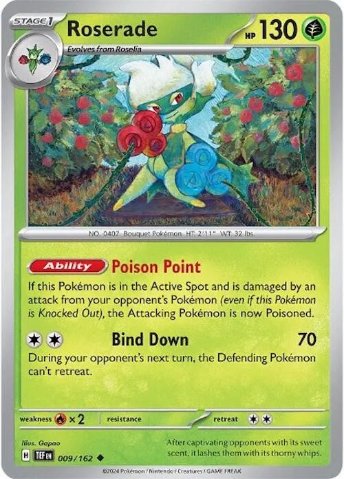 Roserade card front
