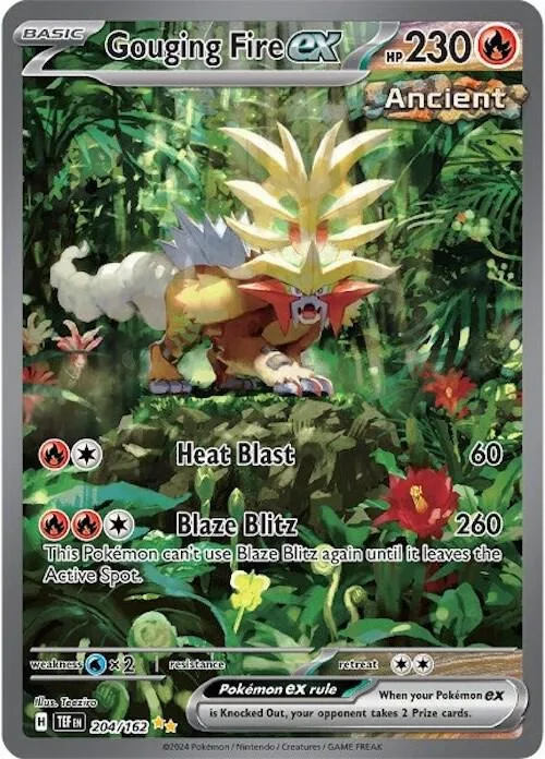 Gouging Fire ex Holofoil card