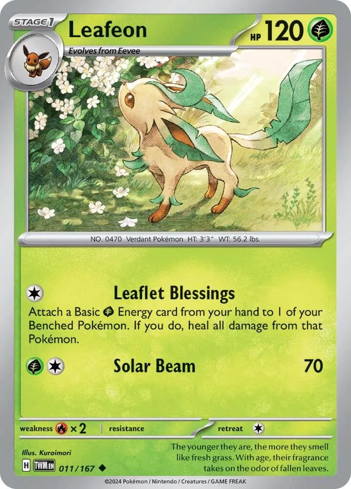 Leafeon card front