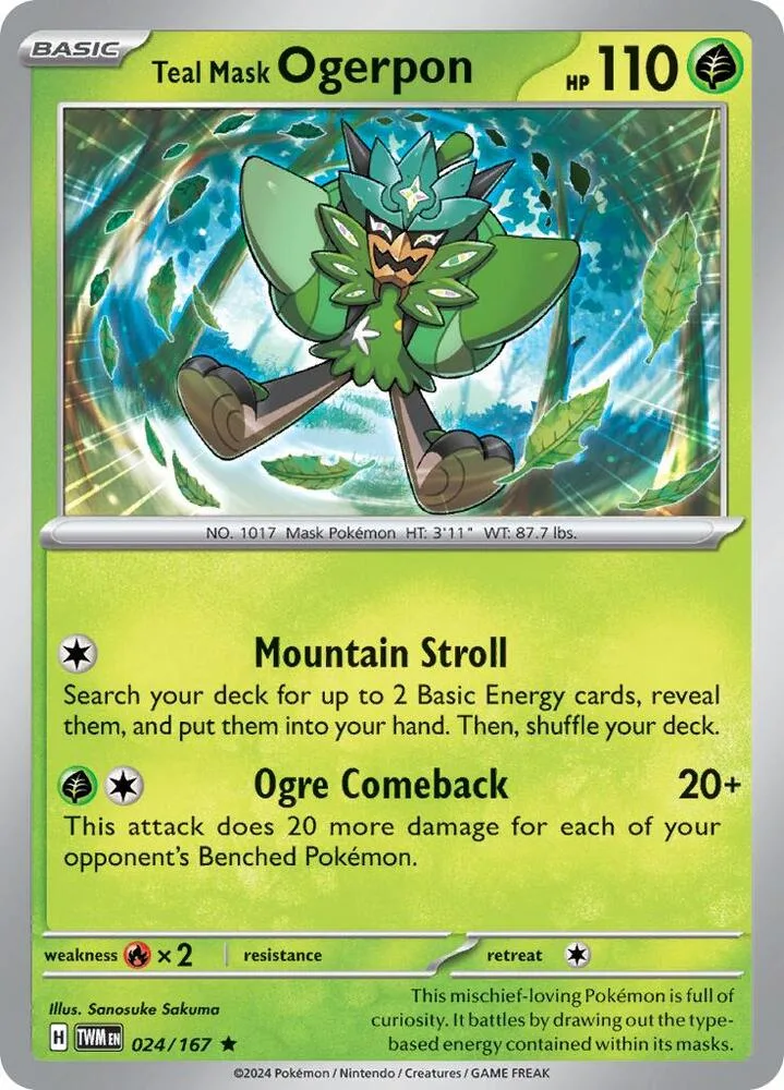 Teal Mask Ogerpon card front