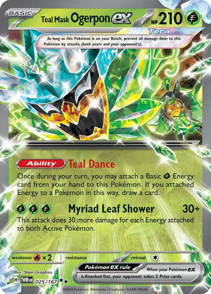 Teal Mask Ogerpon ex card front