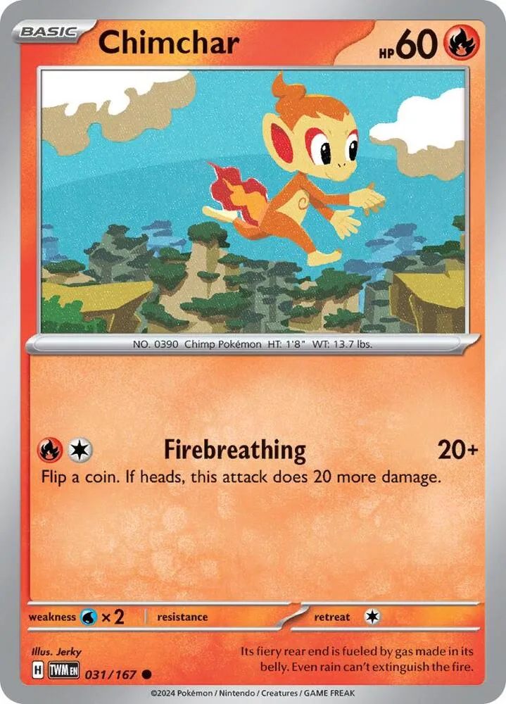 Chimchar card front