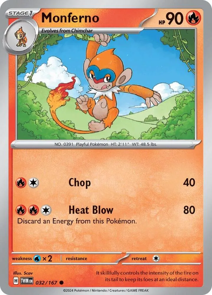 Monferno card front