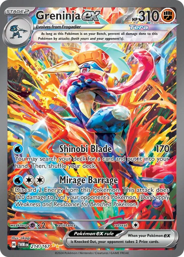 Greninja ex Holofoil card