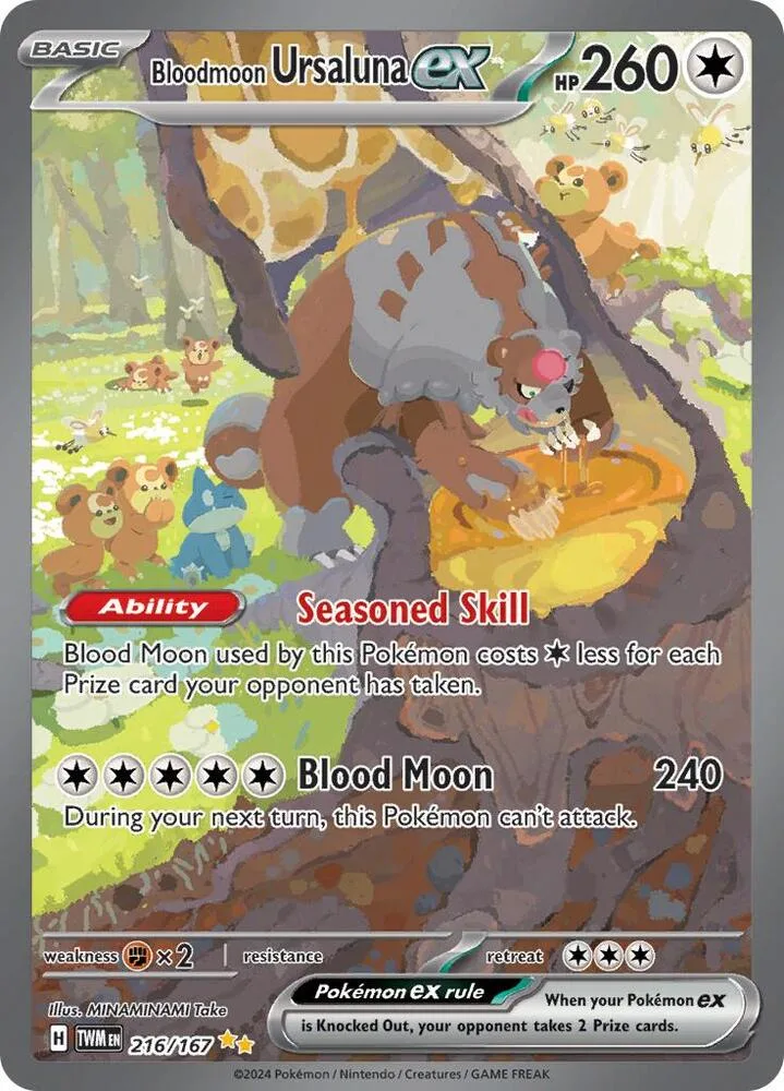 Bloodmoon Ursaluna ex Holofoil card