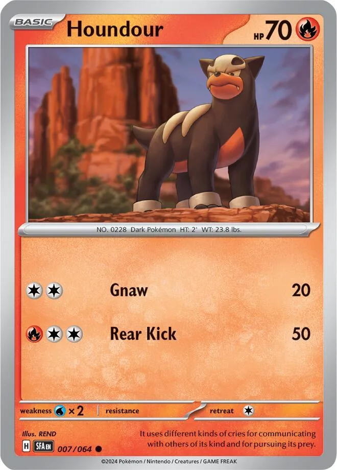 Houndour card front